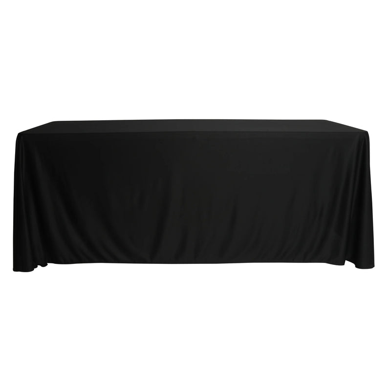 Load image into Gallery viewer, banquet table black linens full drop
