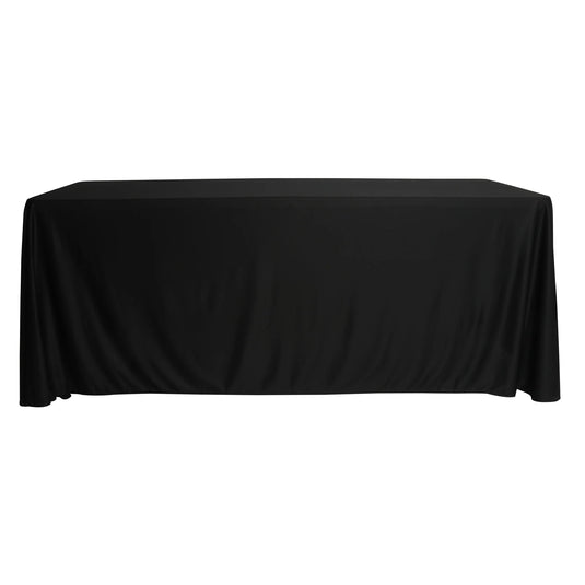 banquet table black linens full drop