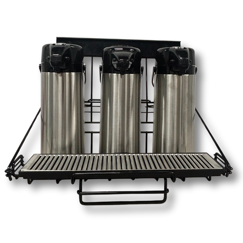 Load image into Gallery viewer, Set of 3 Coffee Airpots on stand for rent in Connecticut
