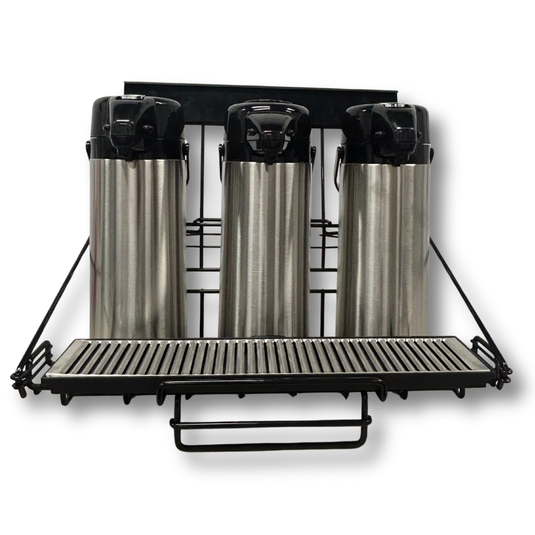 Set of 3 Coffee Airpots on stand for rent in Connecticut
