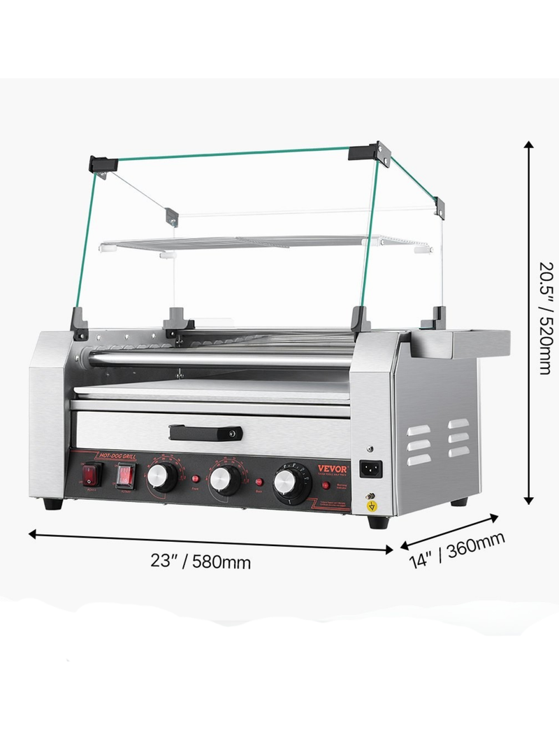 Load image into Gallery viewer, Hot Dog Roller with Bun Warmer
