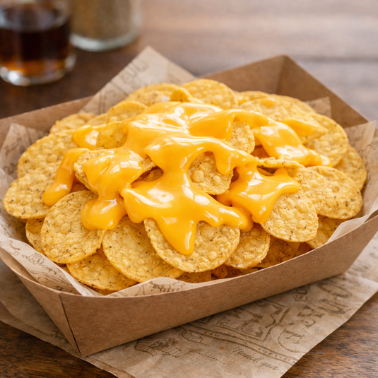 Nacho Chips with Cheese Sauce