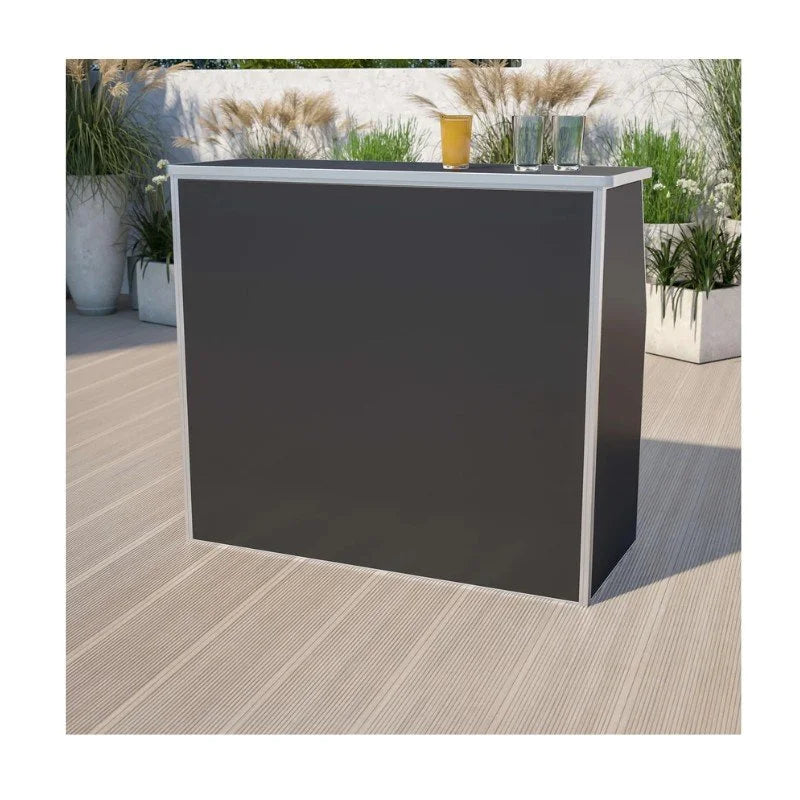Load image into Gallery viewer, Black Modern Portable Bar 48" Long
