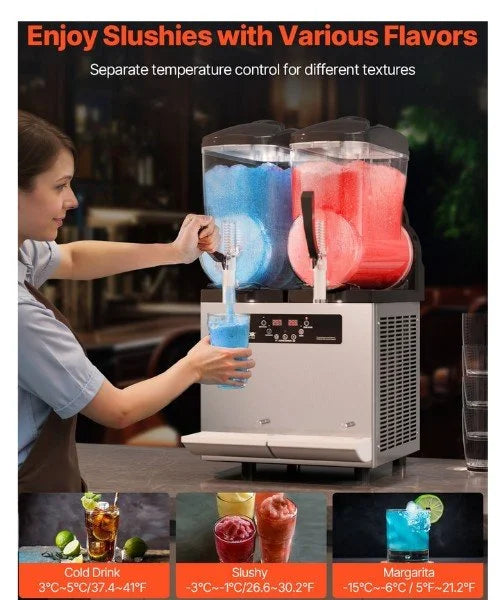 Load image into Gallery viewer, Countertop Commercial Two (3.17 gallon tanks) Frozen Drink Machine
