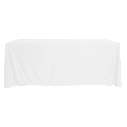 banquet table white linens full drop
